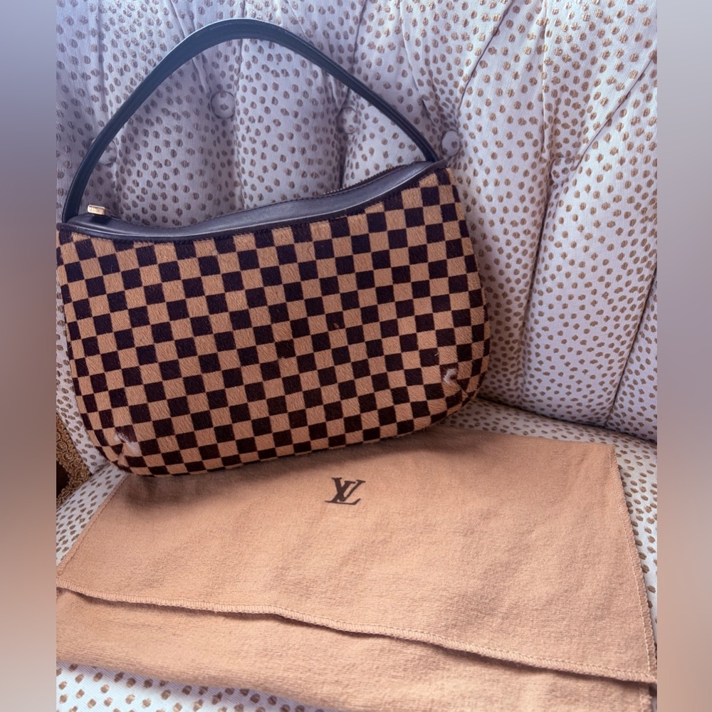 Louis Vuitton Damier Sauvage Calf/Pony Hair Pochette Bag Authentic w/  Dust Bag